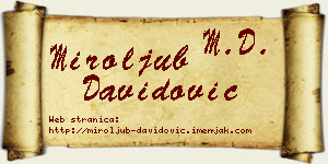 Miroljub Davidović vizit kartica
